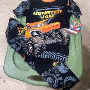 Monster Jam Kids Matching Set - Black and Orange